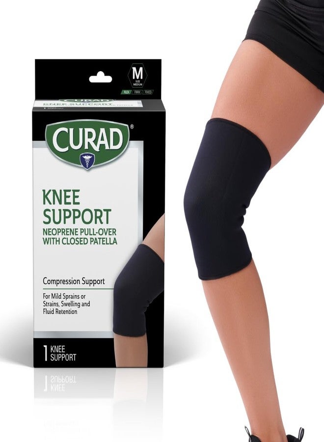 CURAD Neoprene Pull-Over Knee Support with Closed Patella, Size Medium, (14"-16" Circumference), 1 Each - Image 1
