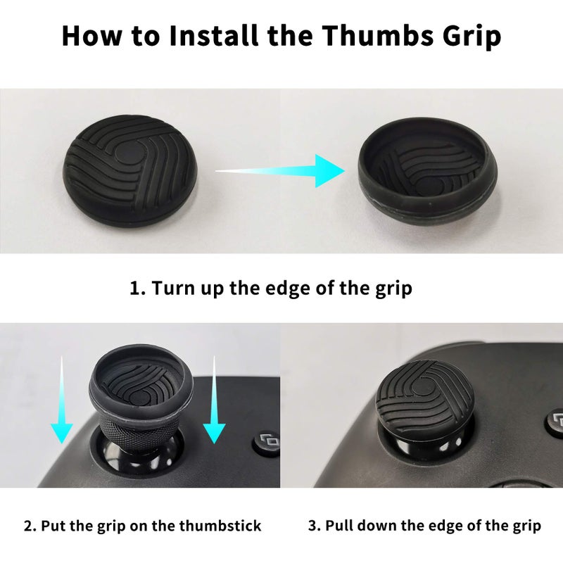 PlayVital Samurai Edition Anti Slip Silicone Case Cover for Xbox Elite Wireless Controller Series 2 Core, Ergonomic Soft Rubber Skin Protector for Xbox Elite Series 2 with Thumb Grip Caps - White - Image 5