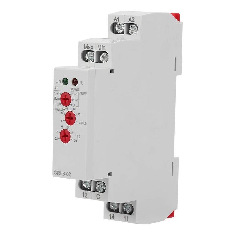 woobles Liquid Level Control Relay,Water Level Controller Relay, GRL8-02 Liquid Level Control Relay Water Level Controller 10A AC/DC 24V-240V - Image 1