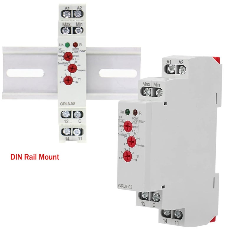 woobles Liquid Level Control Relay,Water Level Controller Relay, GRL8-02 Liquid Level Control Relay Water Level Controller 10A AC/DC 24V-240V - Image 5
