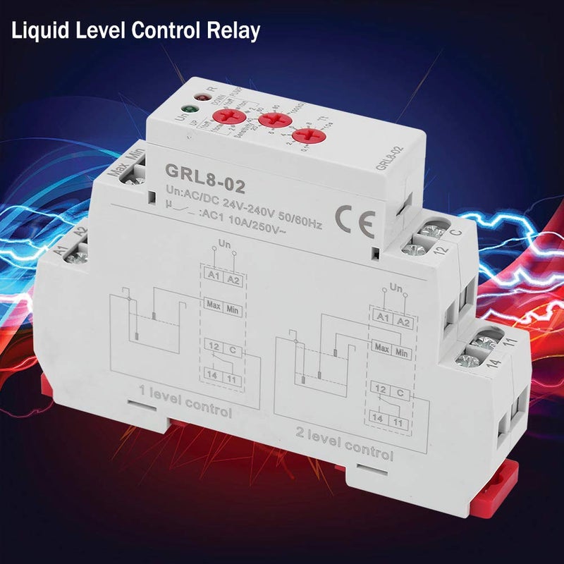 woobles Liquid Level Control Relay,Water Level Controller Relay, GRL8-02 Liquid Level Control Relay Water Level Controller 10A AC/DC 24V-240V - Image 4