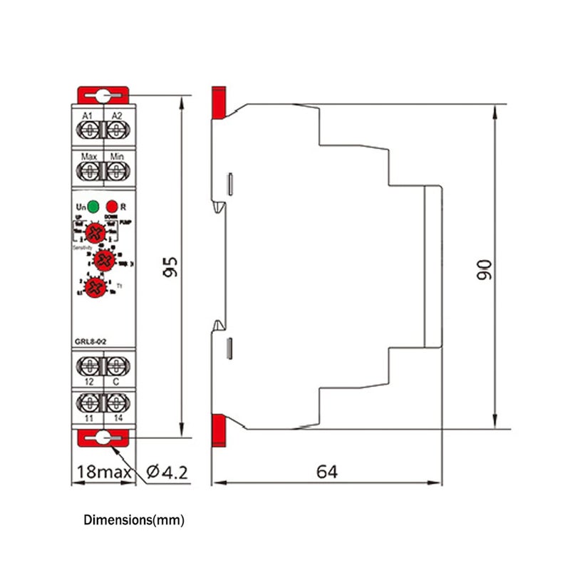 woobles Liquid Level Control Relay,Water Level Controller Relay, GRL8-02 Liquid Level Control Relay Water Level Controller 10A AC/DC 24V-240V - Image 3