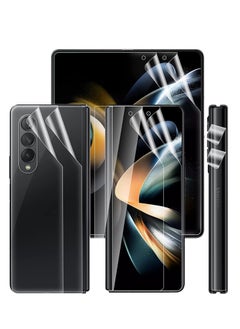RINCO [2Set 8PCS] Galaxy Z Fold 4 Screen Protector, Inside TPU Film + Full Covered Outer + Back Cover Screen Protector, High Clarity, Anti-Shatter, Bubble Free for Samsung Z Fold 4 5G Screen Protector  - Image 1