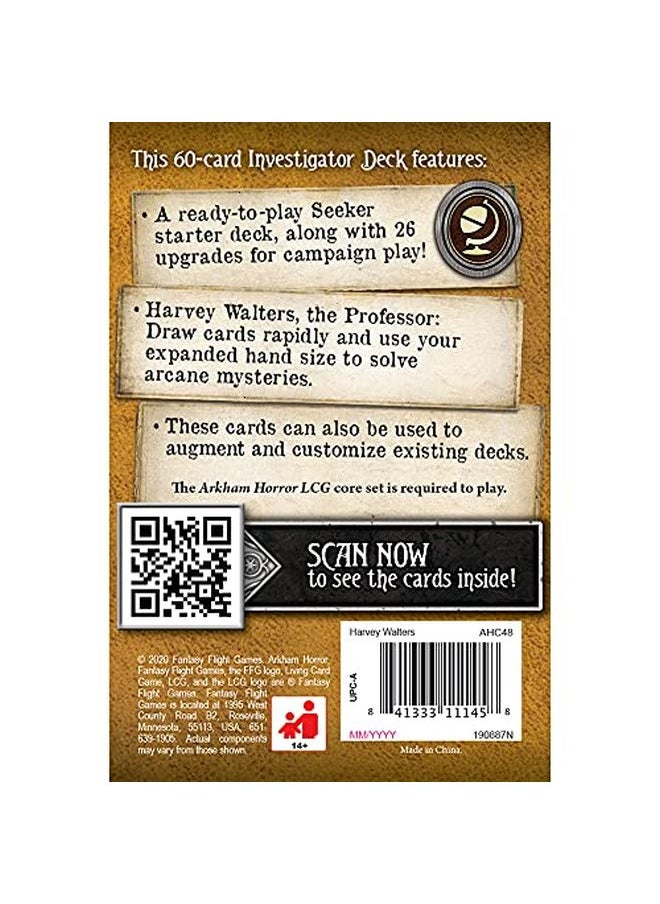 Fantasy Flight Games Arkham Horror The Card Game Harvey Walters Starter Deck ; Horror Game ; Mystery Game ; Cooperative Card Game ; Ages 14+ ; 12 Players ; Average Playtime 12 Hours ; Made By  - Image 2