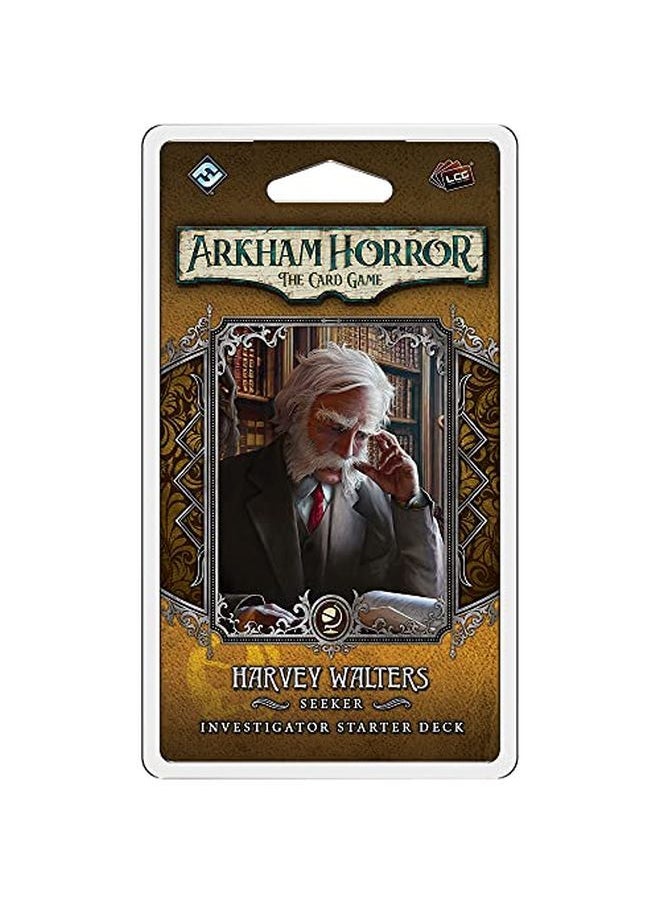 Fantasy Flight Games Arkham Horror The Card Game Harvey Walters Starter Deck ; Horror Game ; Mystery Game ; Cooperative Card Game ; Ages 14+ ; 12 Players ; Average Playtime 12 Hours ; Made By  - Image 1