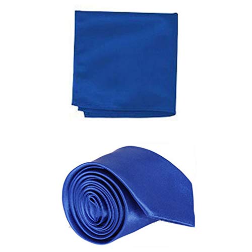 SUGO Bravo Men's Formal Slim Fit 3 Pcs Vest + Necktie + Hankie 5 Button Premium Classic Skinny Fashion Casual Dress Suit Tuxedo Graduation Wedding Business Waistcoat Hanky Coat (XXX-Large, Royal Blue) - Image 3