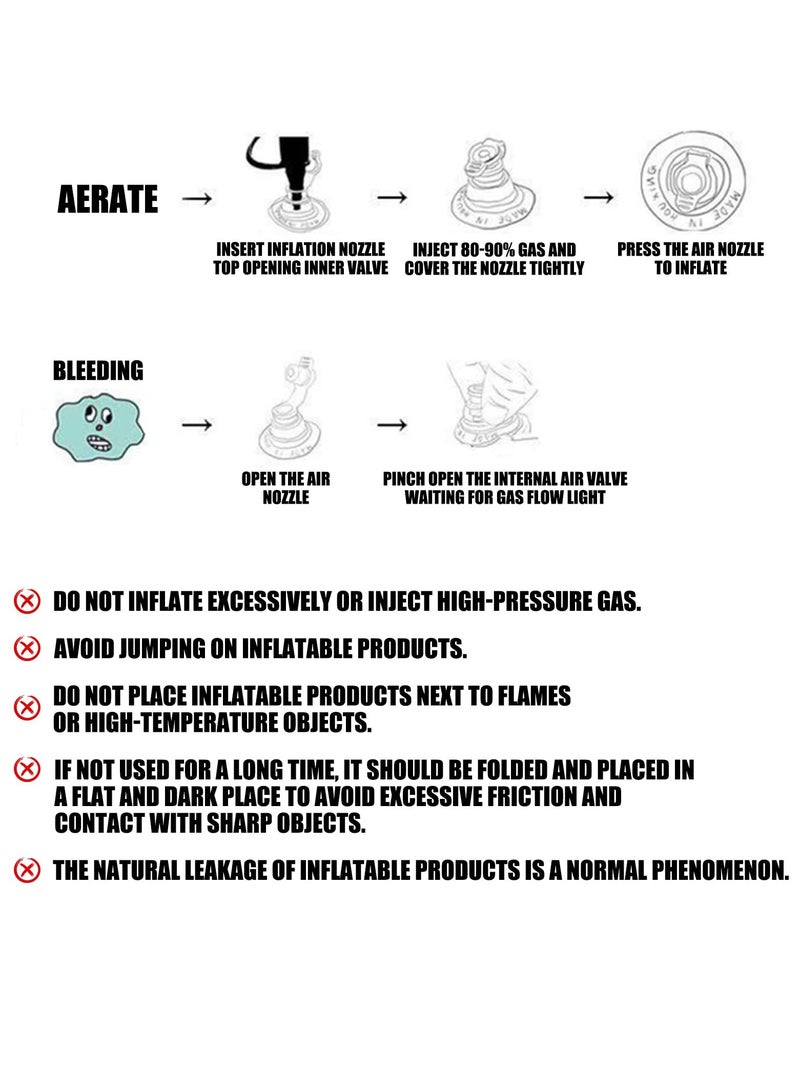 KASTWAVE سترة سباحة قابلة للنفخ، عوامات قابلة للنفخ، سترة سباحة للأطفال، جاكيت سباحة قابل للنفخ، أحزمة كتف قابلة للتعديل، درس سباحة، عوامة سباحة للأطفال من 5-8 سنوات، حصان قوس قزح وردي - Image 5