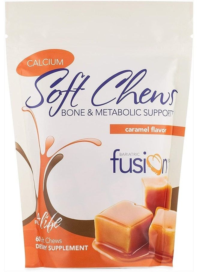 Bariatric Fusion - Calcium Citrate & Energy Soft Chew Bariatric Vitamin | Caramel Flavored | Sugar Free | Bariatric Surgery Patients Including Gastric Bypass and Sleeve Gastrectomy | 60 Count - Image 1