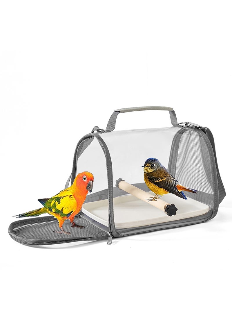 Kidle Portable Bird Cage Bird Travel Bag Parrot Travel Cage Bird Backpack Transparent Breathable Travel Cage - Image 1