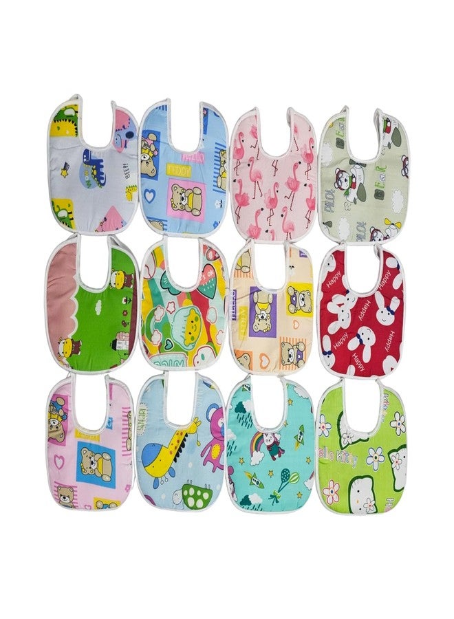 Hooper® Assorted Multicolor Cotton Print Bibs for Baby, Age 0-24 Months - Newborn Infant Toddler, Washable, Soft Absorbent Drool Bibs, Baby Care - Image 1
