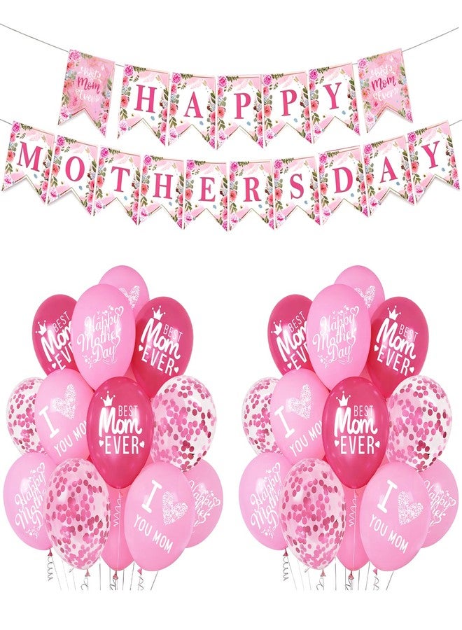 DECGOL Happy Mother's Day Banner Mother's Day Balloons Set for Mother's Day Party Decorations - Image 1