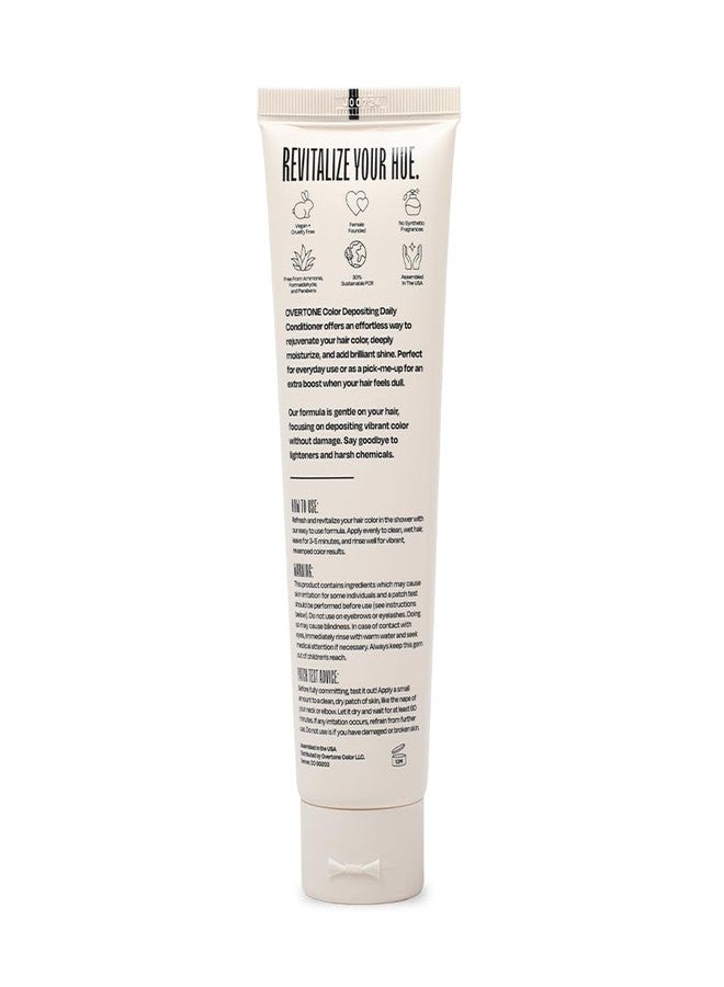 oVertone Daily Color Depositing Conditioner For All Hair Types: 4.5 oz Temporary Coloring Conditioner w/Shea Butter & Coconut Oil, Refresh Color & Prevent Fading, Vegan & Cruelty-Free, Black Velvet - Image 2