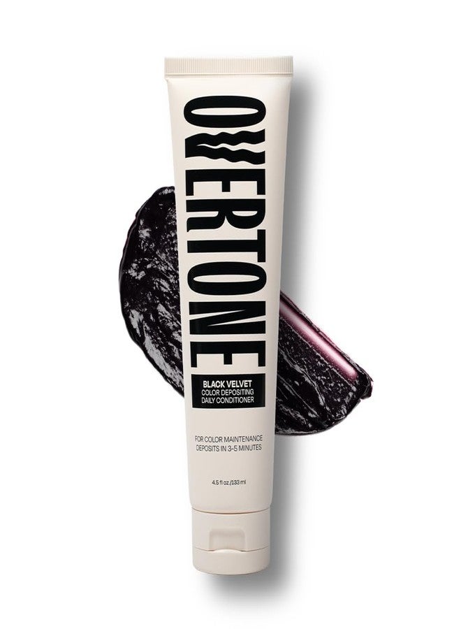 oVertone Daily Color Depositing Conditioner For All Hair Types: 4.5 oz Temporary Coloring Conditioner w/Shea Butter & Coconut Oil, Refresh Color & Prevent Fading, Vegan & Cruelty-Free, Black Velvet - Image 1