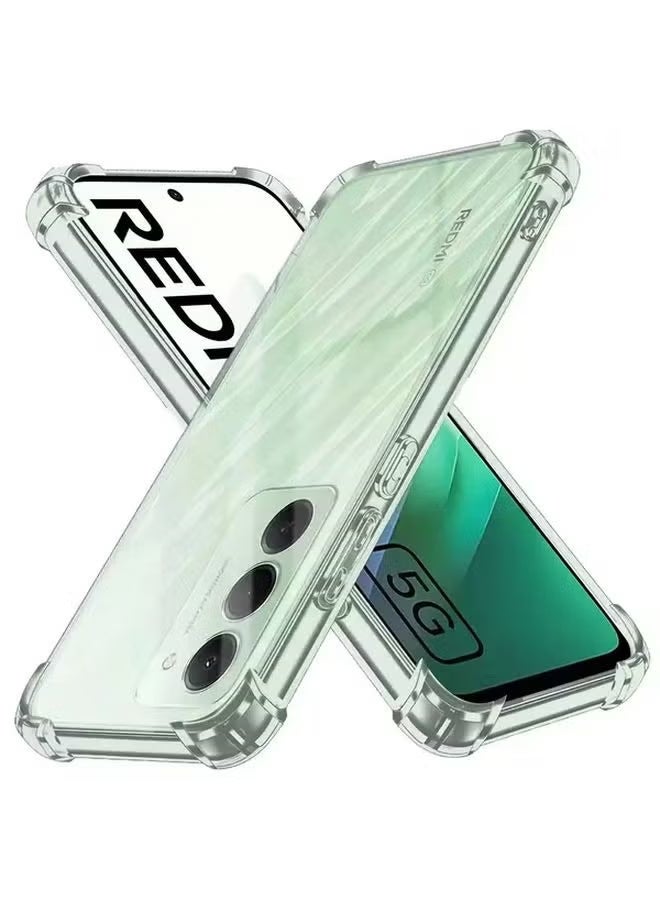 غطاء حماية مقاوم للصدمات لهاتف شاومي ريدمي 15 4G/5G - شفاف للغاية، متين، وفتحات دقيقة - حماية من الخدوش والغبار والبقع - غطاء خلفي شفاف من السيليكون لهاتف شاومي ريدمي 15 4G/5G - Image 1
