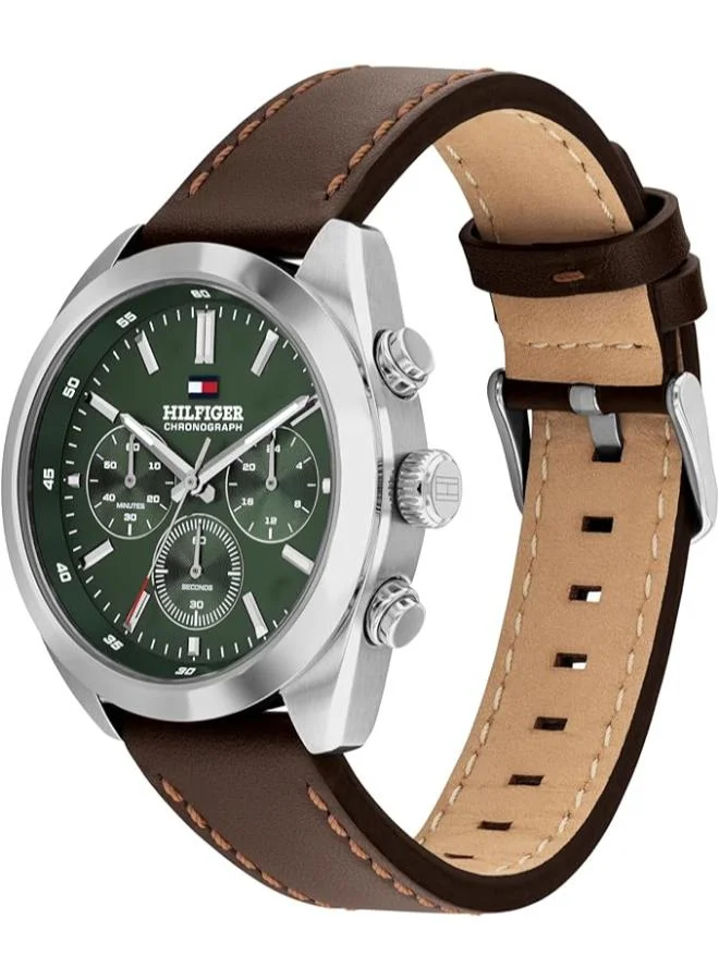 TOMMY HILFIGER Leather Strap Analog Watch
