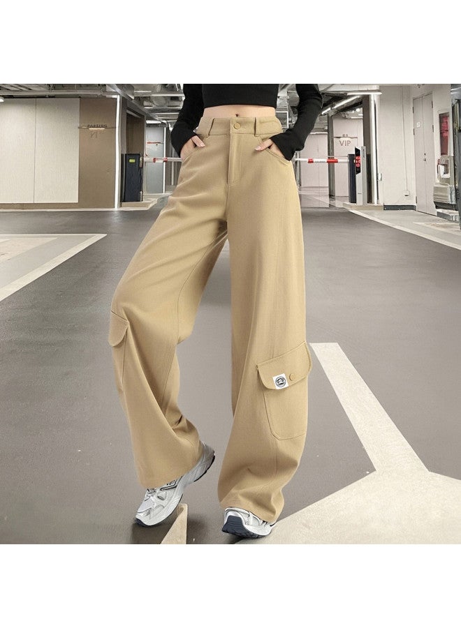 Paul Frank American Retro Work Pants, Tall-looking, Women's, 26 Years, Spring And Autumn, Petite, Loose, Slimming, Wide-leg Pants, Wutong Pants Trendy - Image 4