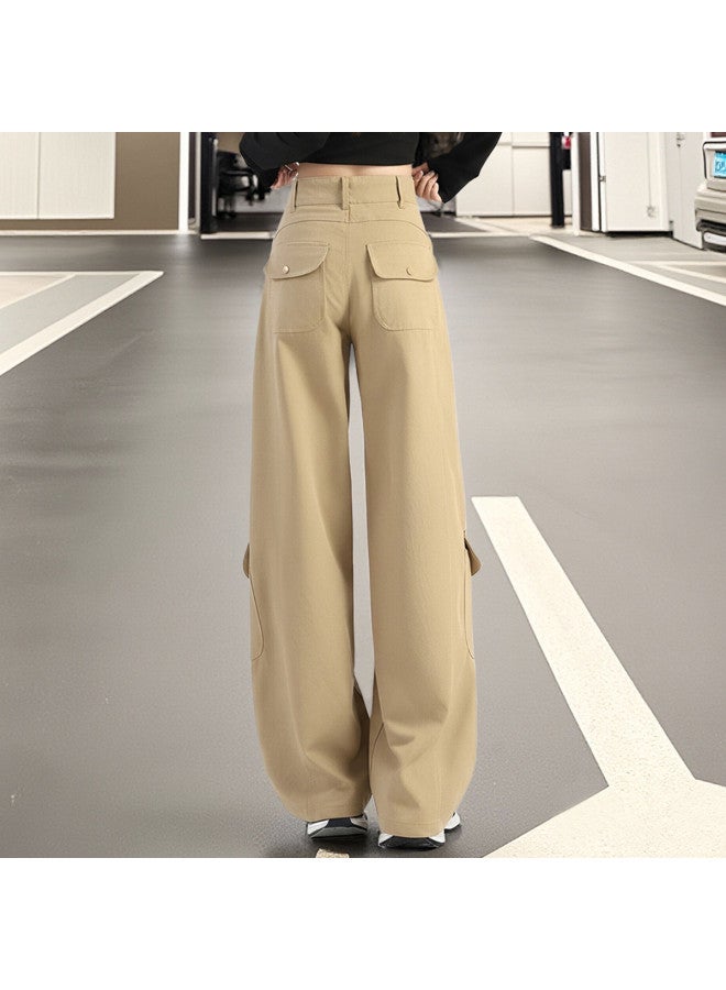 Paul Frank American Retro Work Pants, Tall-looking, Women's, 26 Years, Spring And Autumn, Petite, Loose, Slimming, Wide-leg Pants, Wutong Pants Trendy - Image 5