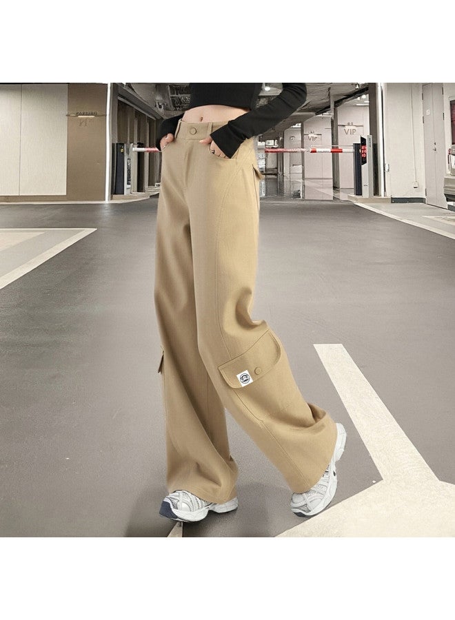 Paul Frank American Retro Work Pants, Tall-looking, Women's, 26 Years, Spring And Autumn, Petite, Loose, Slimming, Wide-leg Pants, Wutong Pants Trendy - Image 3