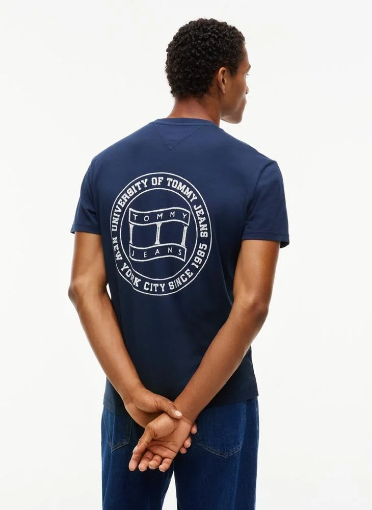 Tommy Jeans  Wavy Flag Back Logo Jersey T-Shirt for Men | Best Price UAE