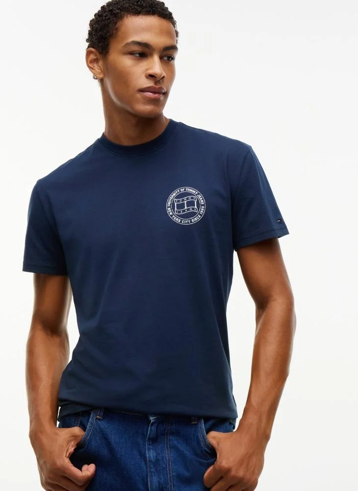 Tommy Jeans  Wavy Flag Back Logo Jersey T-Shirt for Men | Best Price UAE