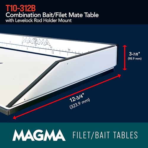 Magma's T10-312B 21" Inch Fishing Fillet Table - Bait/Fillet Mate with LeveLock Mount, Rod Holder - HDPE, UV-Stabilized - Knife Holster, Plier Storage - Corrosion Resistant - Boat Dock Accessories - Image 2