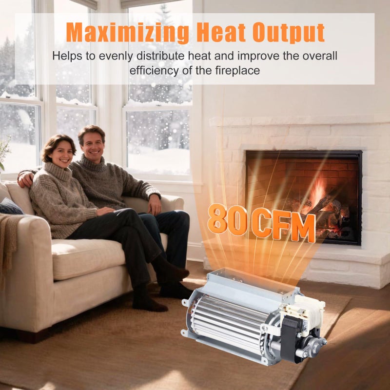 Criditpid GFK21 Blower Fan Kit for Heatilator Fireplace, FK21 GFK21A GFK21B UZY3 GA3450TA Fireplace Blower Fan Kit for Heatilator NDV3630I, GNDC30, ND3630I, ND3630, NDV3630IL, Rotom HB-RB21K, Novus 30 - Image 5