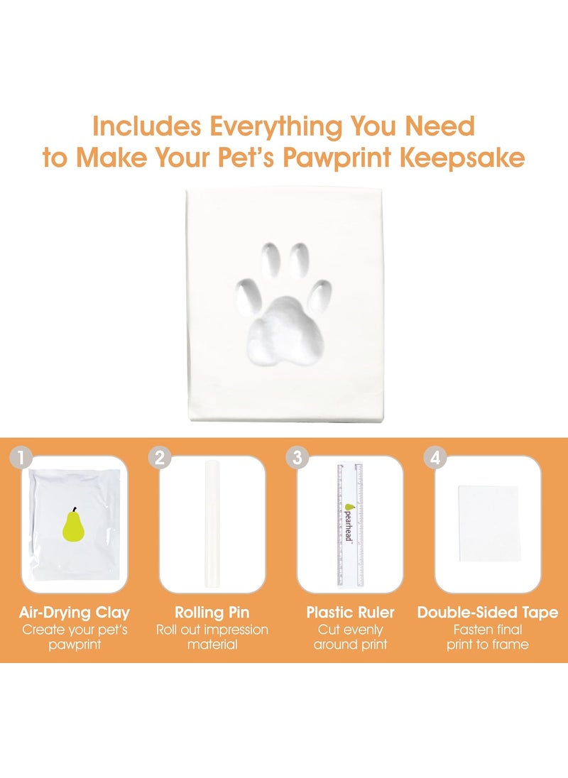 pearhead Pearhead Pet Paw Print Photo Frame With Clay Imprint Kit  Pawprint Making Kit and Photo Display for Cats and Dogs NoMess Pawprint Memorial Gift For Pet Owner Espresso  - Image 5
