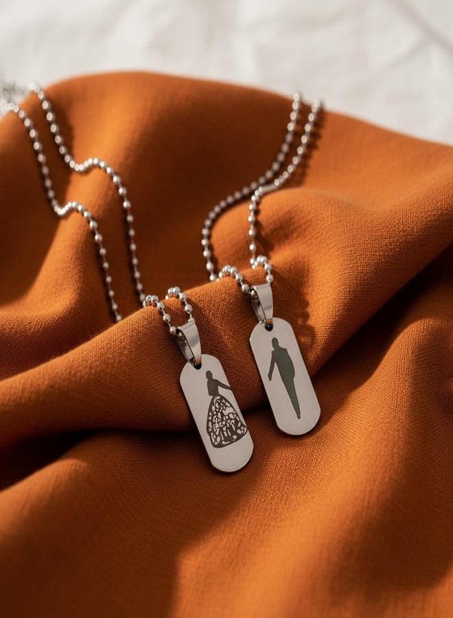 The Men Gift Couple Pendant Necklace Set – Matching Jewelry for Him and Her, Romantic Gift BLSCup202588 - Image 3
