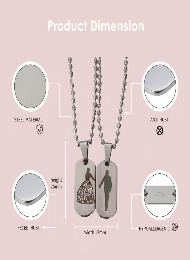 The Men Gift Couple Pendant Necklace Set – Matching Jewelry for Him and Her, Romantic Gift BLSCup202588 - Image 2
