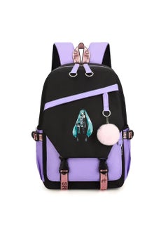 Student schoolbag - backpack can hold a 14-inch computer/water cup/clothing, etc. - Hatsune Miku