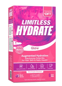 LIMITLESS Limitless Hydrate Glow mix berries 6 stick pack  - Image 1