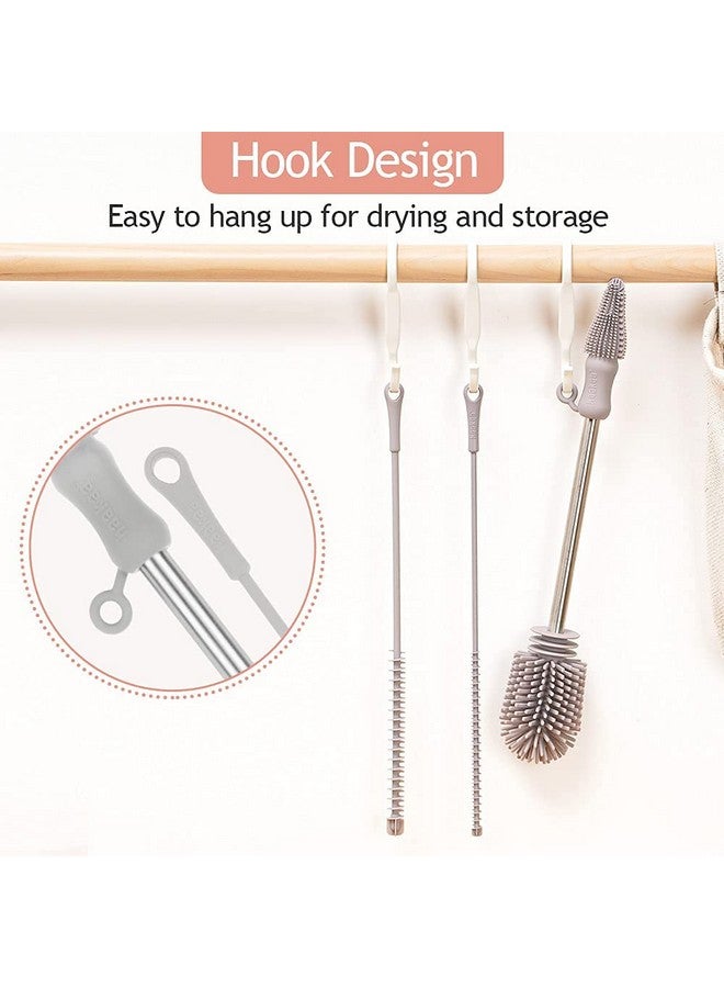 haakaa Silicone Cleaning Brush Kit Suva Grey Bottle Brush For Breast Pumps Breast Milk Collector Baby Bottles Nipples Breastmilk Storage Bags - Image 5