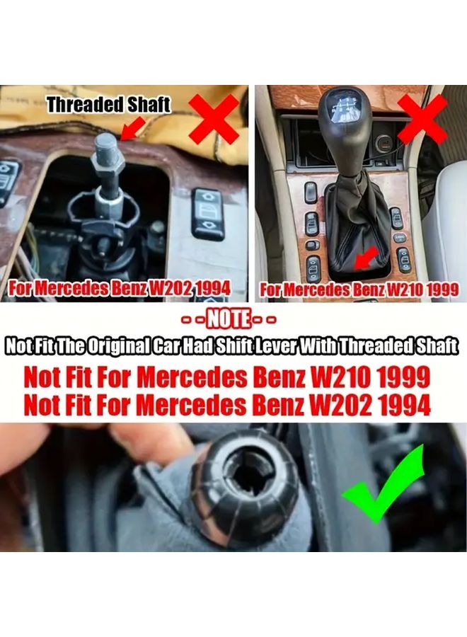 5 Speed Manual Gear Shift Knob Faux Leather Ergonomic Design Interior Upgrade - Image 3