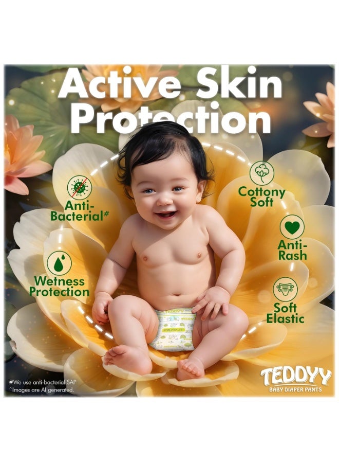 تيدي حفاضات تيدي بيبي سهلة الاستخدام، حجم كبير جدًا، 42 قطعة (عبوة من قطعة واحدة)، 15-25 كجم، حماية من التسرب لمدة 12 ساعة، مضادة للبكتيريا - Image 4