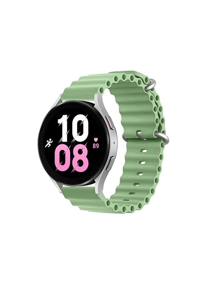 Generic - 22mm Ocean Band for Samsung Galaxy Watch 3 45mm/Galaxy Watch 46mm/Gear S3 Frontier/Classic/for Huawei Watch gt 3/Pro/gt2/pro/gt 46mm,Silicone Sport Strap Wristband Women Men,(Pistachio green) - Image 1