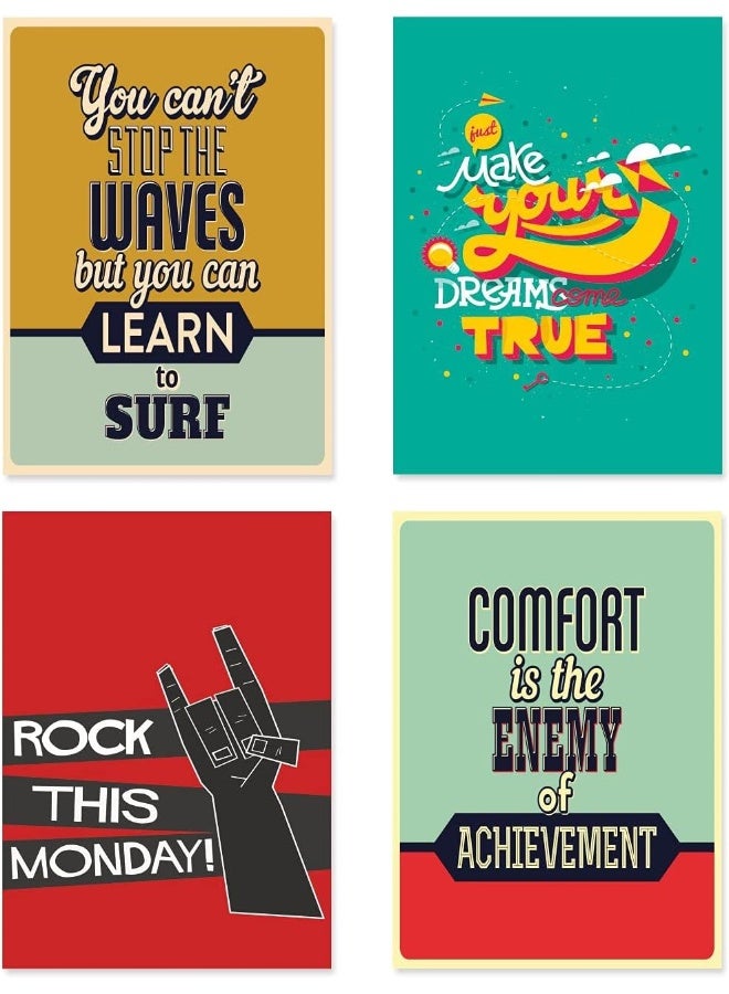 PAPER PLANE DESIGN Quote and Motivational Poster Set of 10 (Size 45 x 30 cm) - Image 2
