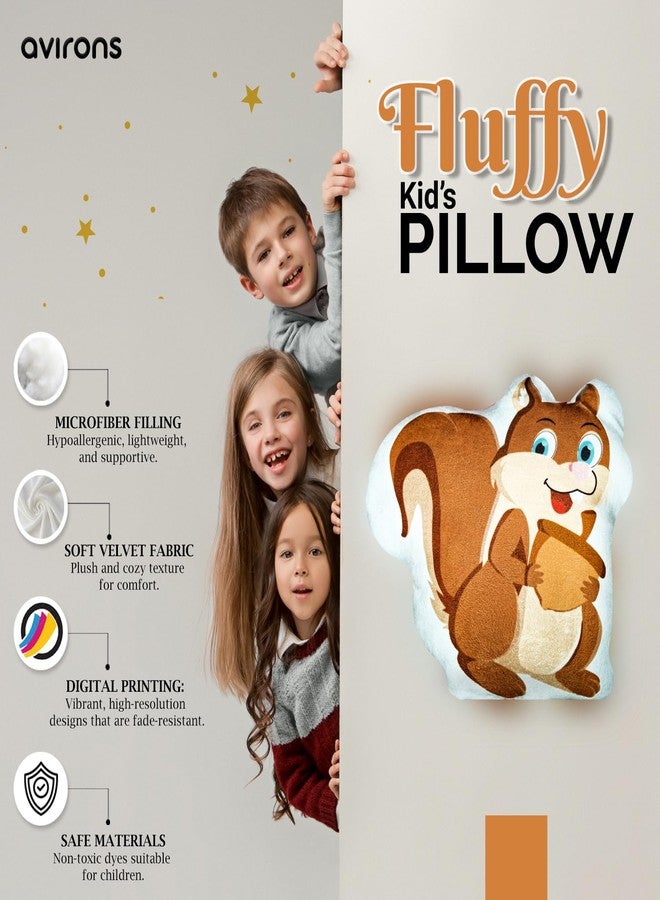 Avirons Adorable Squirrel Pillow - Soft and Snuggly! Ideal for Playtime, Relaxation, or naps, This Cozy Squirrel-Shaped Pillow Brings Joy to Your Day. - Image 4