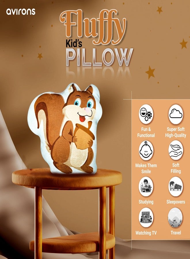 Avirons Adorable Squirrel Pillow - Soft and Snuggly! Ideal for Playtime, Relaxation, or naps, This Cozy Squirrel-Shaped Pillow Brings Joy to Your Day. - Image 3