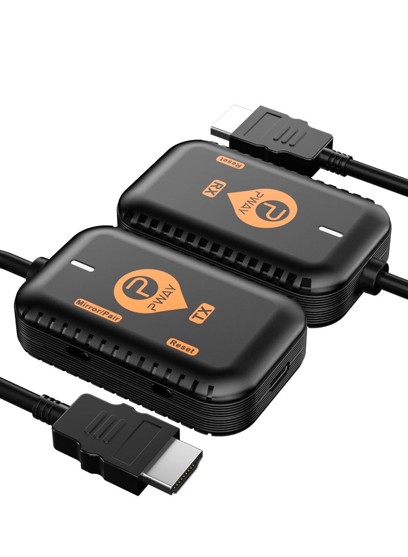 Wireless HDMI Extender - Transmitter and Receiver for Streaming Video and Audio to HDTV/Projector/Monitor from Laptop/PC/Cable Box, Supports 2.4/5GHz, Range up to 98FT/30M. - Image 1