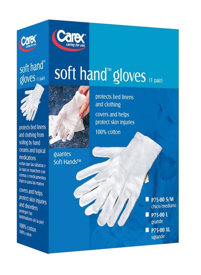 Carex Health Brands Soft Hands Cotton Gloves Large - Image 2