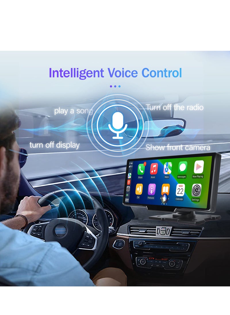 Generic - 9.26" Wireless Car Stereo with Apple CarPlay, Dash Cam, and 1080P Backup Camera. Portable Touchscreen GPS, Bluetooth, AirPlay, AUX/FM, Google, and Siri Integration for Your Vehicle. - Image 1