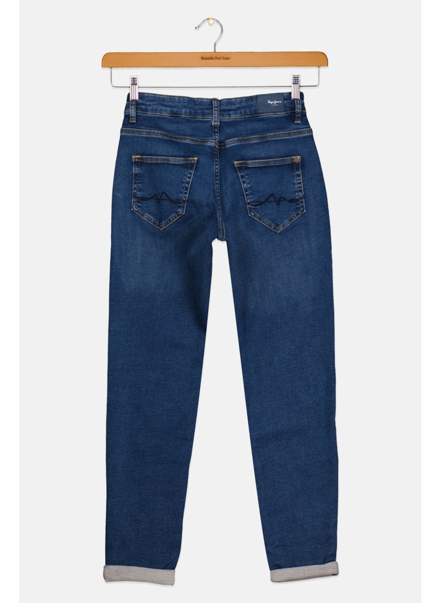 Pepe Jeans - Kids Girl Relaxed Fit Washed Jeans, Blue - Image 1