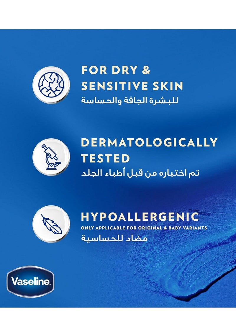 Vaseline Moisturizing Petroleum Jelly for dry skin, Original, to heal skin damage, 100m - Image 4