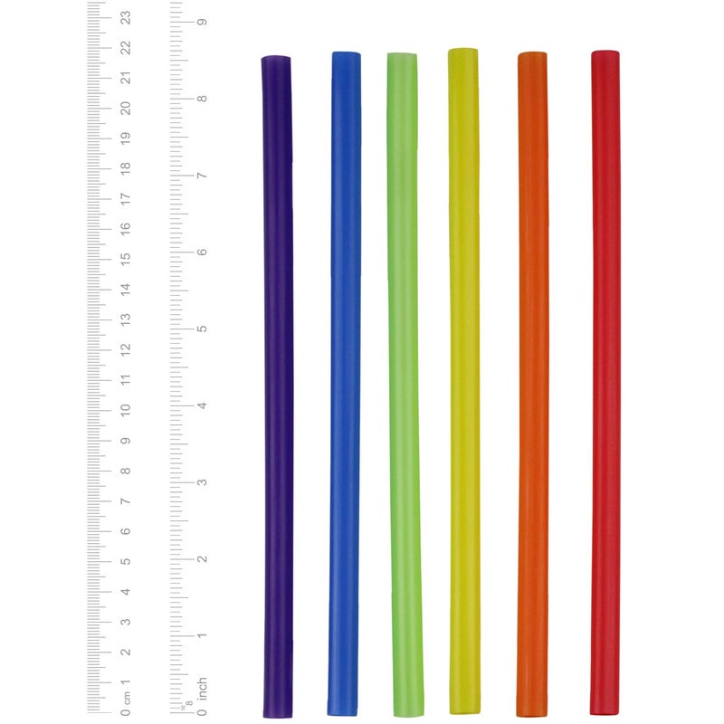 Comfy Package, [100 Count] Jumbo Plastic Smoothie Straws - 8.5" High - Assorted Colors - Image 2