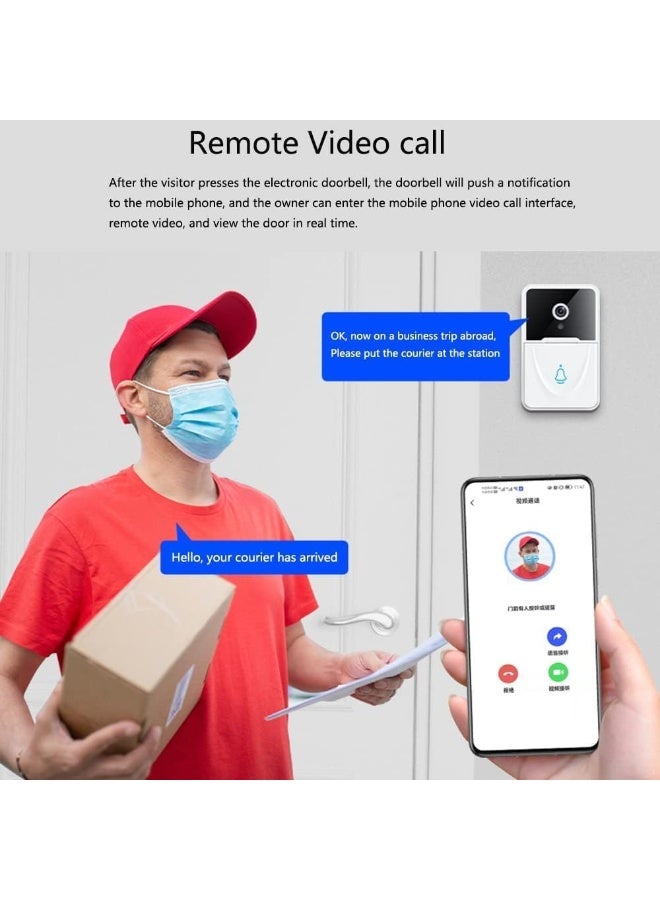SAFENHAND Smart Video Doorbell with 1080P HD Camera, WiFi, Night Vision, Two-Way Audio, Wide-Angle View, Remote Access - Image 2