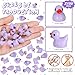 MiniInflat 150 Pcs Mini Resin Ducks Miniature Ducks Tiny Duckies Figures for Home Prank Game Micro Landscape Aquarium Dollhouse Ornament Mini Duckies DIY Terrarium and Handmade SchoolPurple - Image 4