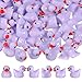 MiniInflat 150 Pcs Mini Resin Ducks Miniature Ducks Tiny Duckies Figures for Home Prank Game Micro Landscape Aquarium Dollhouse Ornament Mini Duckies DIY Terrarium and Handmade SchoolPurple - Image 2