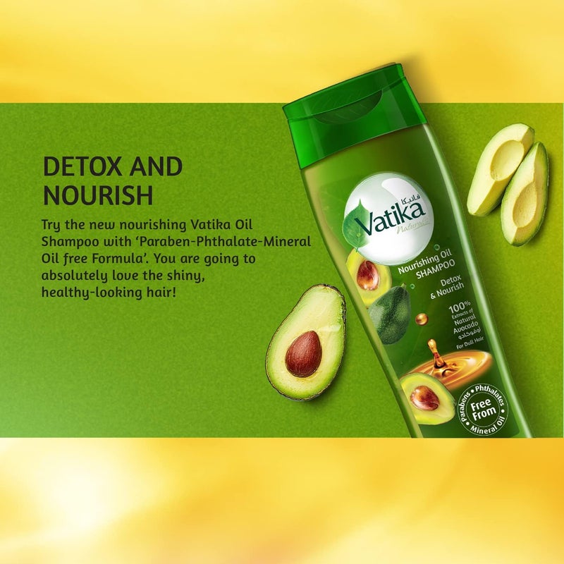 Vatika Naturals Nourishing Oil Shampoo with Avocado - Image 3