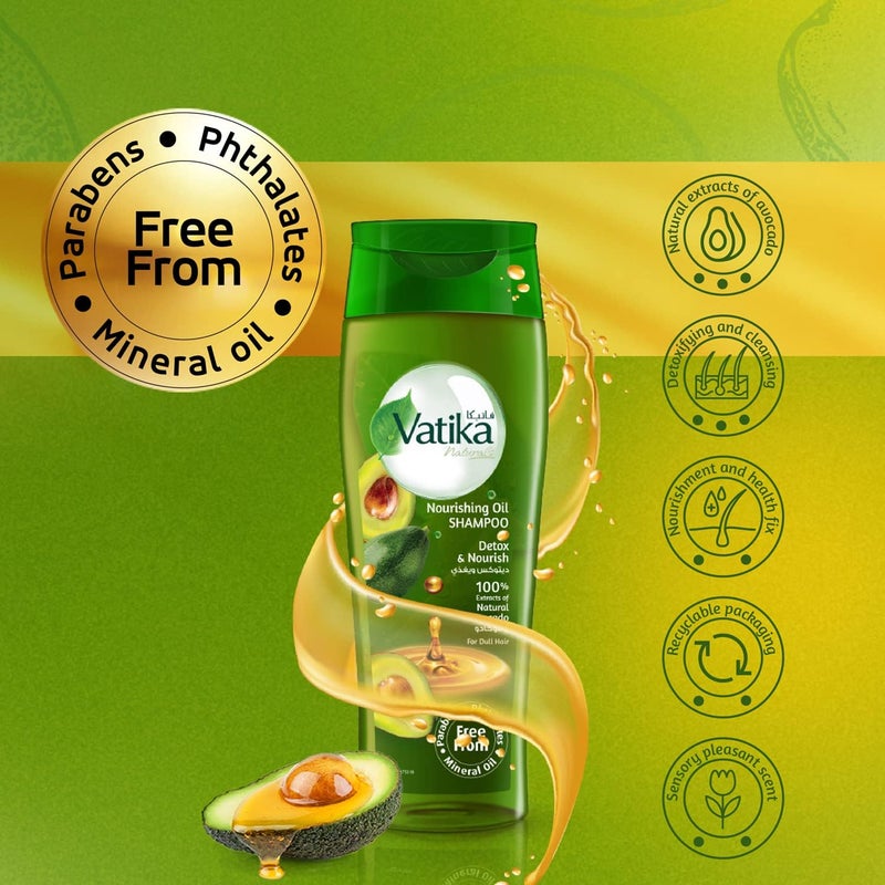 Vatika Naturals Nourishing Oil Shampoo with Avocado - Image 5