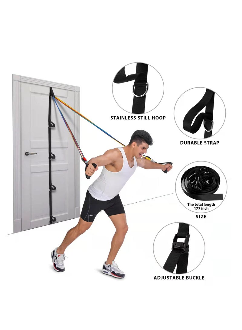 Excefore Door Anchor Strap for Resistance Bands, Portable Workout Resistance Band Door Anchors, Space Saving Easy Set Up Home Gym, Secure Multi Point Anchor Gym for Home Fitness - Image 3
